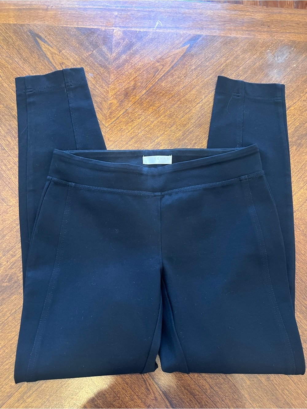 Kenar Black Skinny Ponte Knit Pants